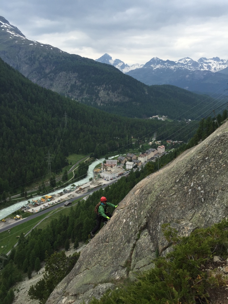 Kolmější část se žebříky, ferrata La Resgia