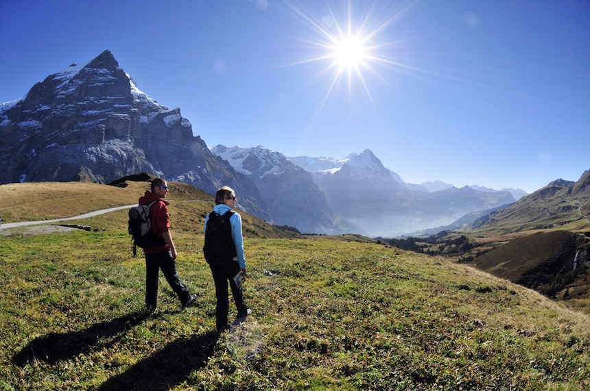 Trasa skrz Grosse Scheidegg 