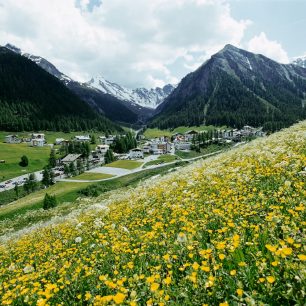 Samnaun Dorf v létě