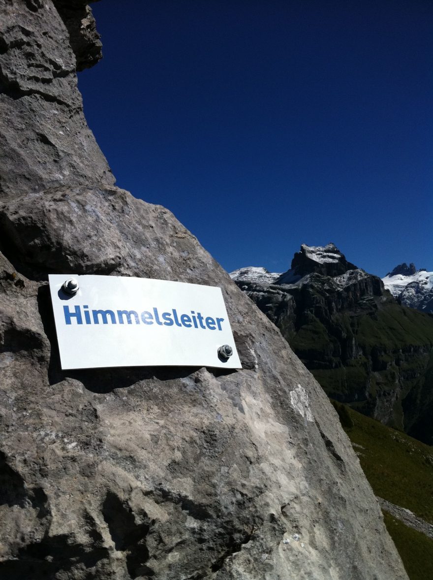 Závěrečný žebřík do nebe, Zittergrat, Engelberg, Švýcarsko.