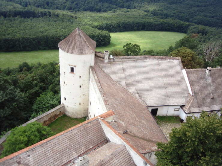 Výhled z hradní věže, Buchlov