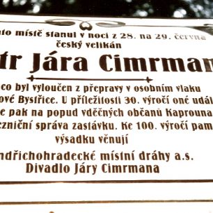 Kaproun - pamětní deska