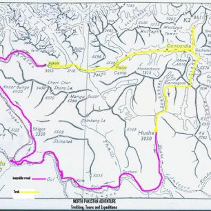 Obvyklá trasa treku