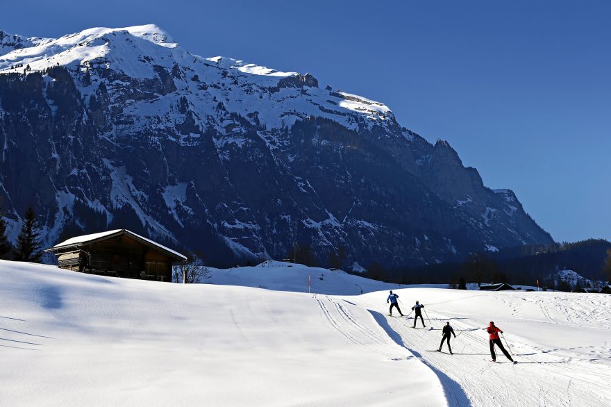 Běžecká trasa u vesničky Kandersteg, Švýcarsko. Autor: swissimage.ch/Robert Boesch