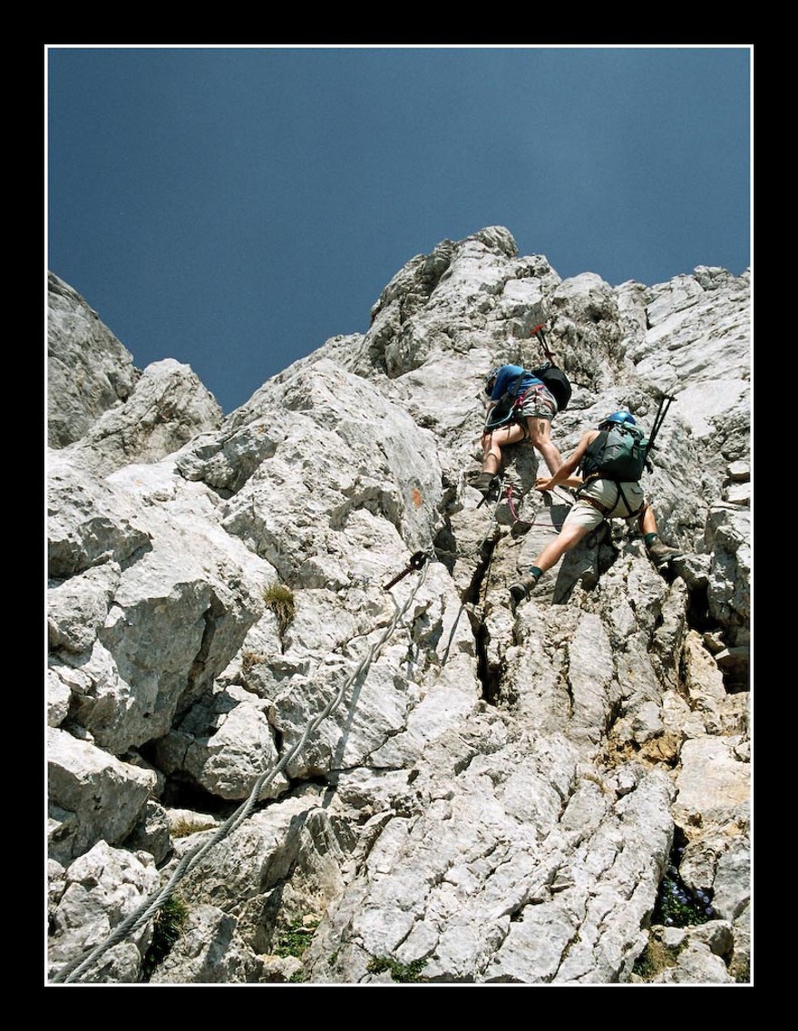 Výstup na Ellmauer Halt klettersteigem přes Jägerwand