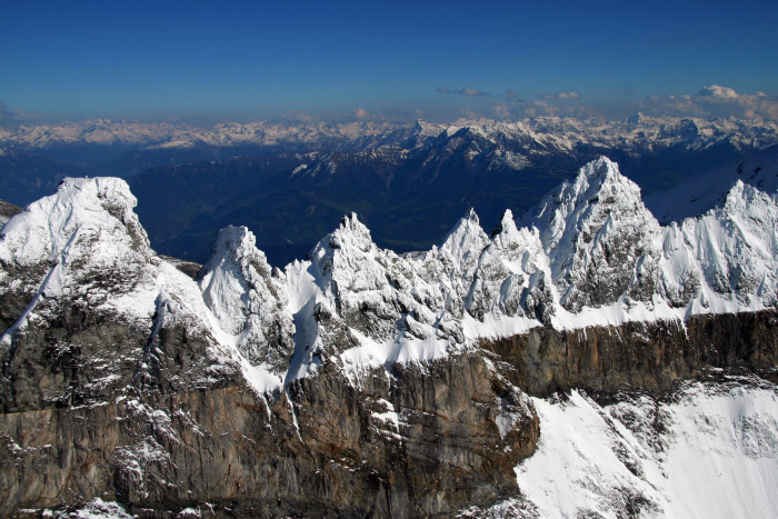 Zimní krajina Sardony, Švýcarsko