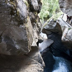 Soutěska u údolí Lauterbrunnen, Švýcarsko