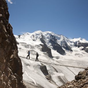 Lanový most přes soutěsku na Piz Trovat