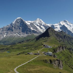 Jungfrau panorama – Eiger, Mönch, Jungfrau a Mönnlichen