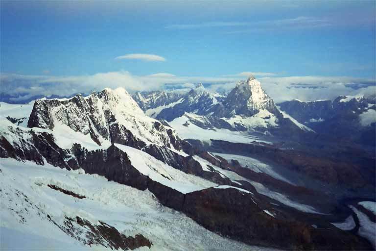 Z výstupu na Dufourspitze