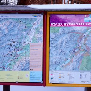 Mapa běžeckých stop kolem St. Moritz