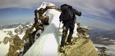 Závěrečné metry na Lyskamm