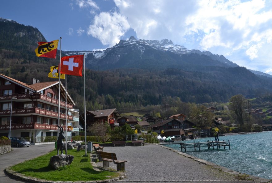 Iseltwald, Brienzersee, Švýcarsko.