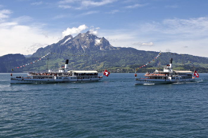 Parníky na Lucernském jezeře, Švýcarsko