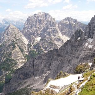 Nad vrcholem ferraty Via Amalia v Julskych Alpach, foto: Jiří Malík