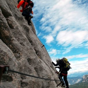 Ferratka je pěkně exponovaná, foto: M.Marková