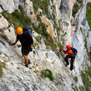 Drachenwand klettersteig, Solná komora, rakouské Alpy. Foto Klára Kovářová