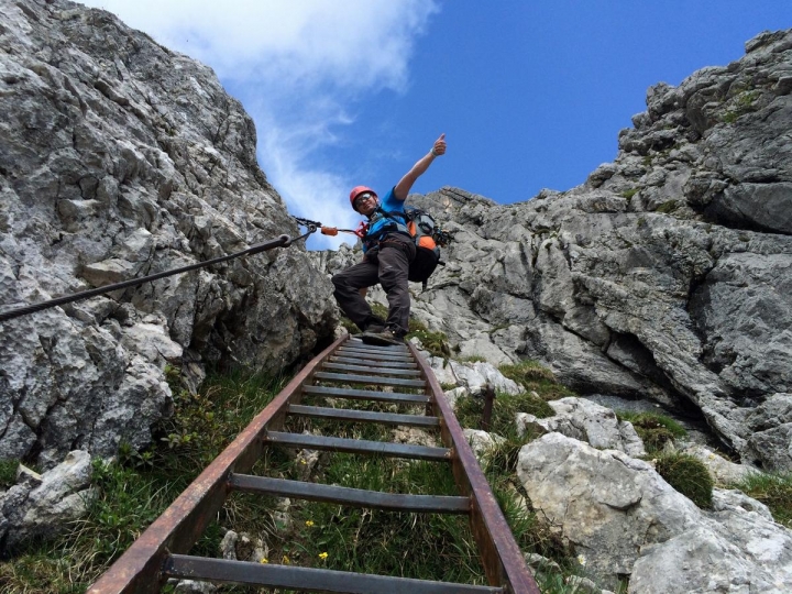 Michal Lollok, na žebříku