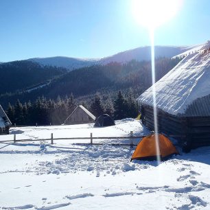 Ráno na salaší pod Vf. Negru (1862 m)